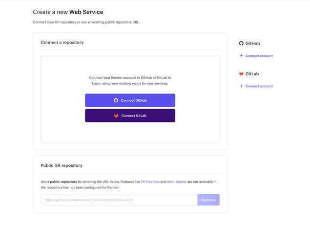 Connect GitHub to Render